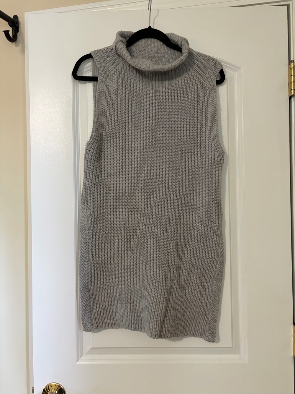 Wilfred Gray Sleeveless Wool Turtleneck Sweater Dress/Vest